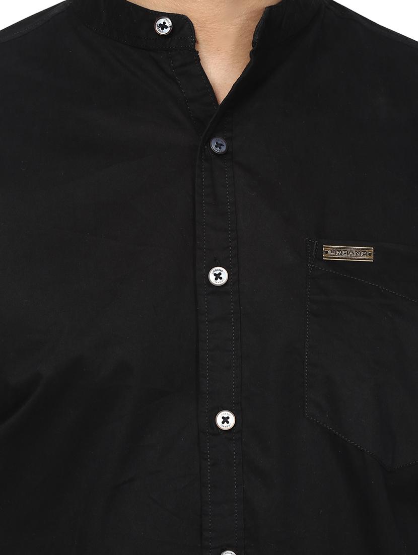 black solid casual shirt - 17274885 - Zoom Image - 5