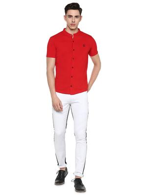 red solid casual shirt - 17274888 - Standard Image - 4