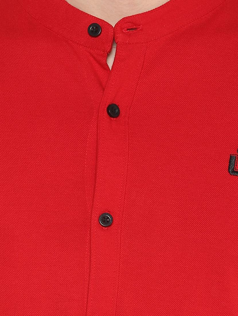 red solid casual shirt - 17274888 - Zoom Image - 5