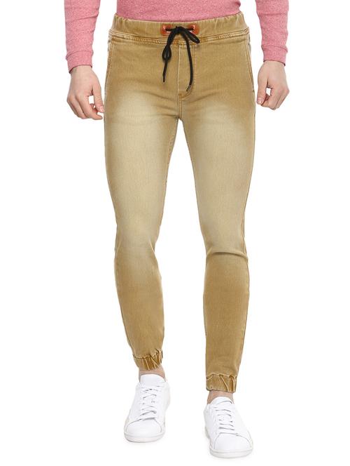 brown washed jogger - 17274891 - Standard Image - 1