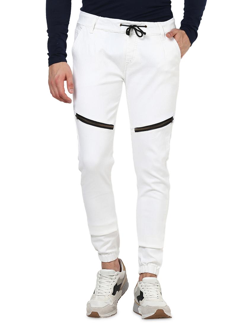 white solid jogger - 17274911 - Zoom Image - 1