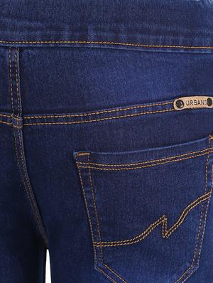 dark blue solid denim jogger - 17274916 - Standard Image - 5
