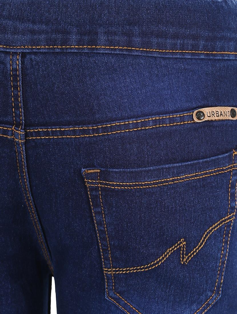 dark blue solid denim jogger - 17274916 - Zoom Image - 5