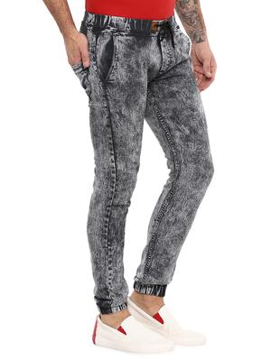 grey washed denim joggers - 17274920 - Standard Image - 2