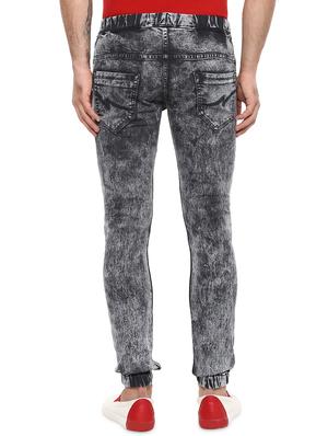 grey washed denim joggers - 17274920 - Standard Image - 3