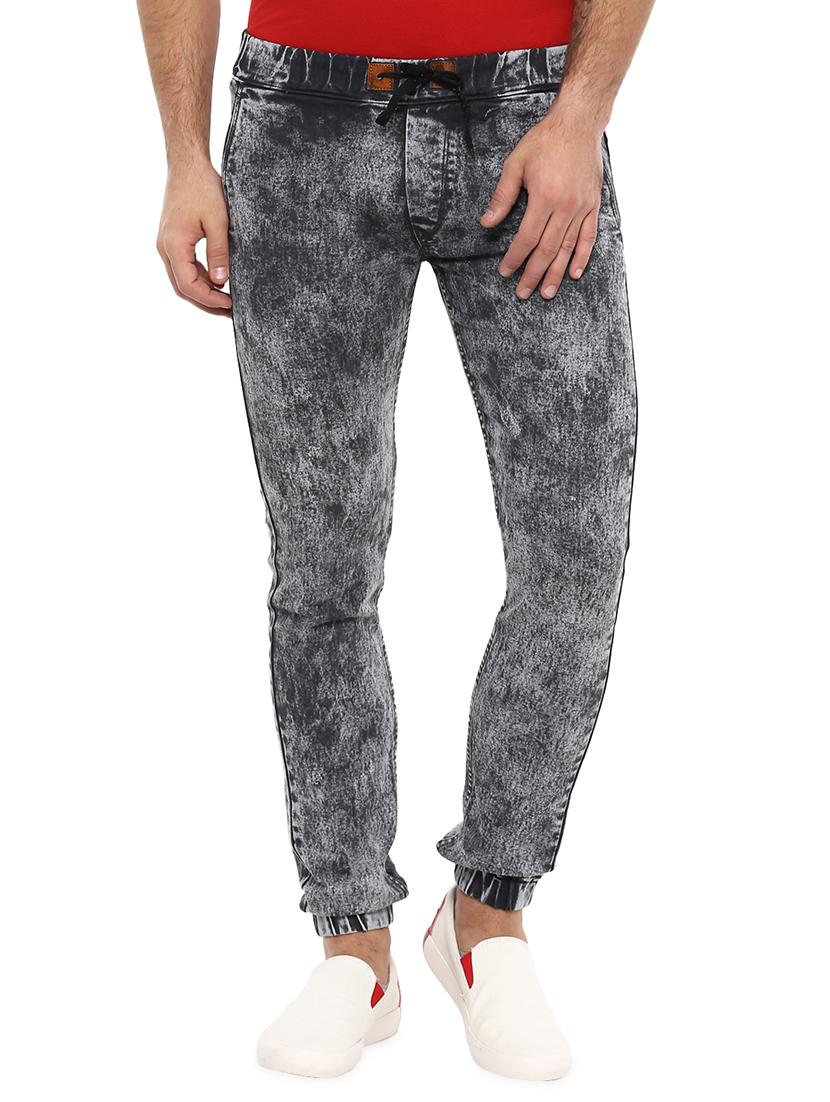 grey washed denim joggers - 17274920 - Zoom Image - 1