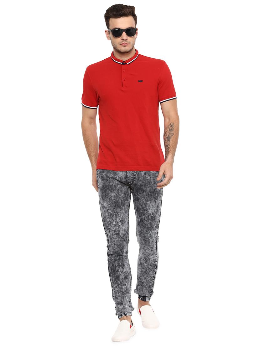 grey washed denim joggers - 17274920 - Zoom Image - 4