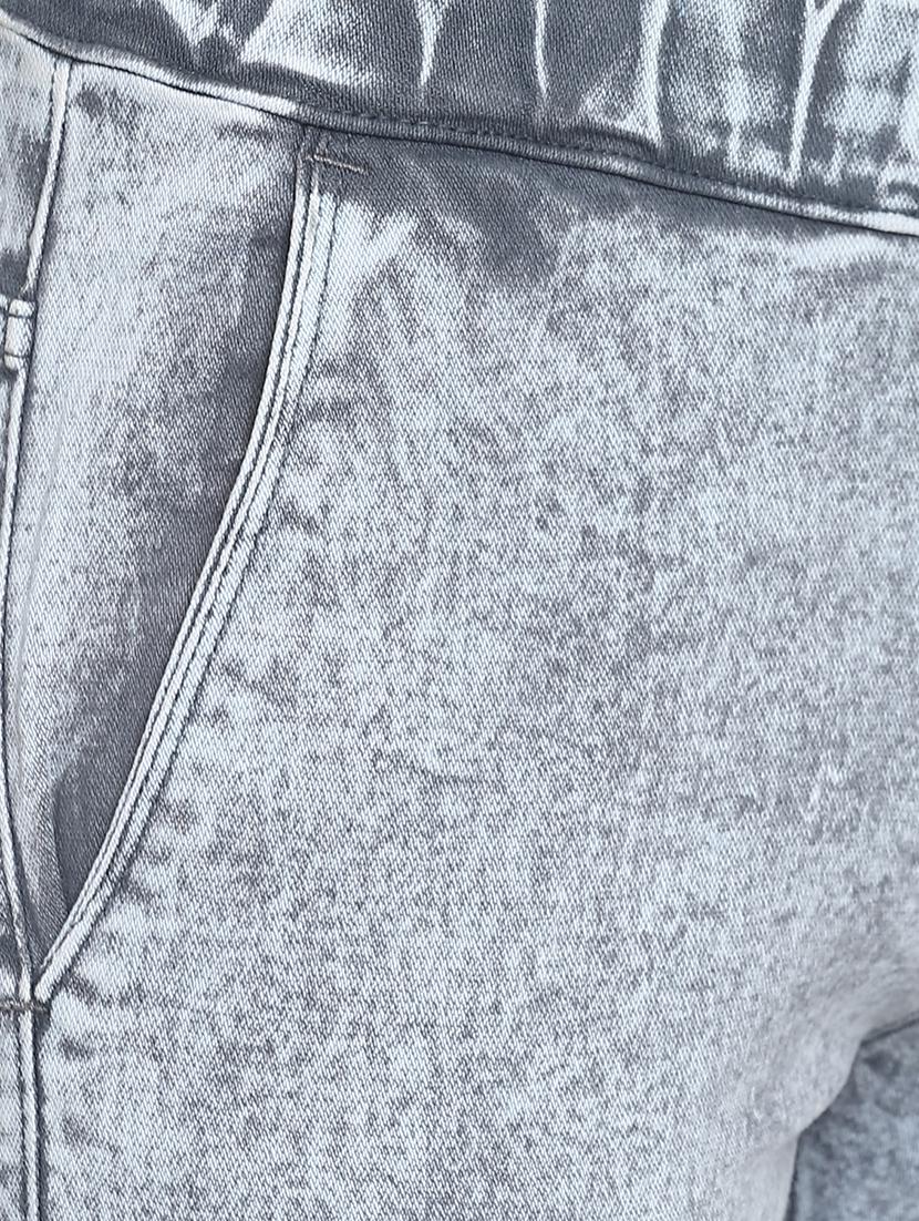 grey washed denim jogger - 17274921 - Zoom Image - 5