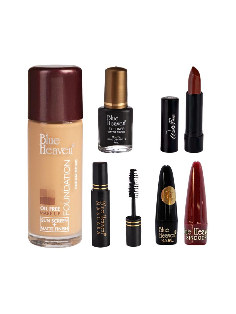 blue heaven pack of foundation,eyeliner,mascara,kajal,sindoor,walkfree lipstick shade-17 - 17274958 - Zoom Image - 1