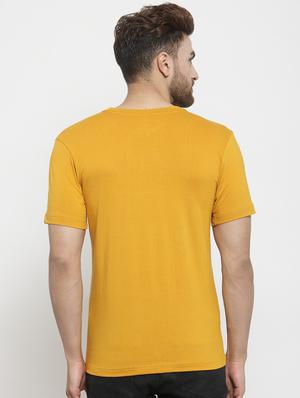 mustard chest print t-shirt - 17275138 - Standard Image - 3
