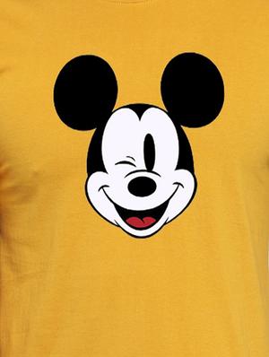 mustard chest print t-shirt - 17275138 - Standard Image - 5