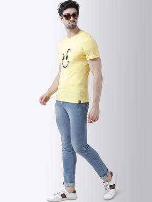 yellow chest print t-shirt - 17275146 - Standard Image - 4