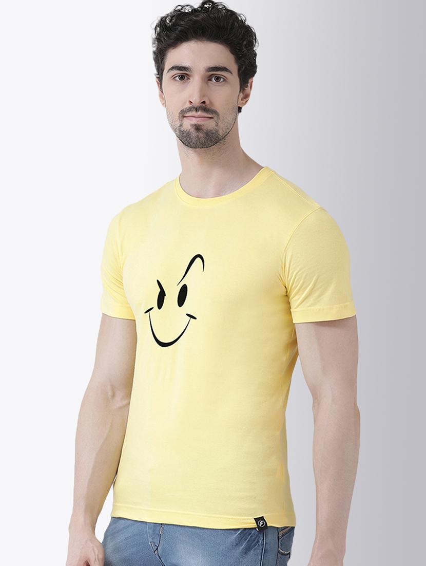 yellow chest print t-shirt - 17275146 - Zoom Image - 2
