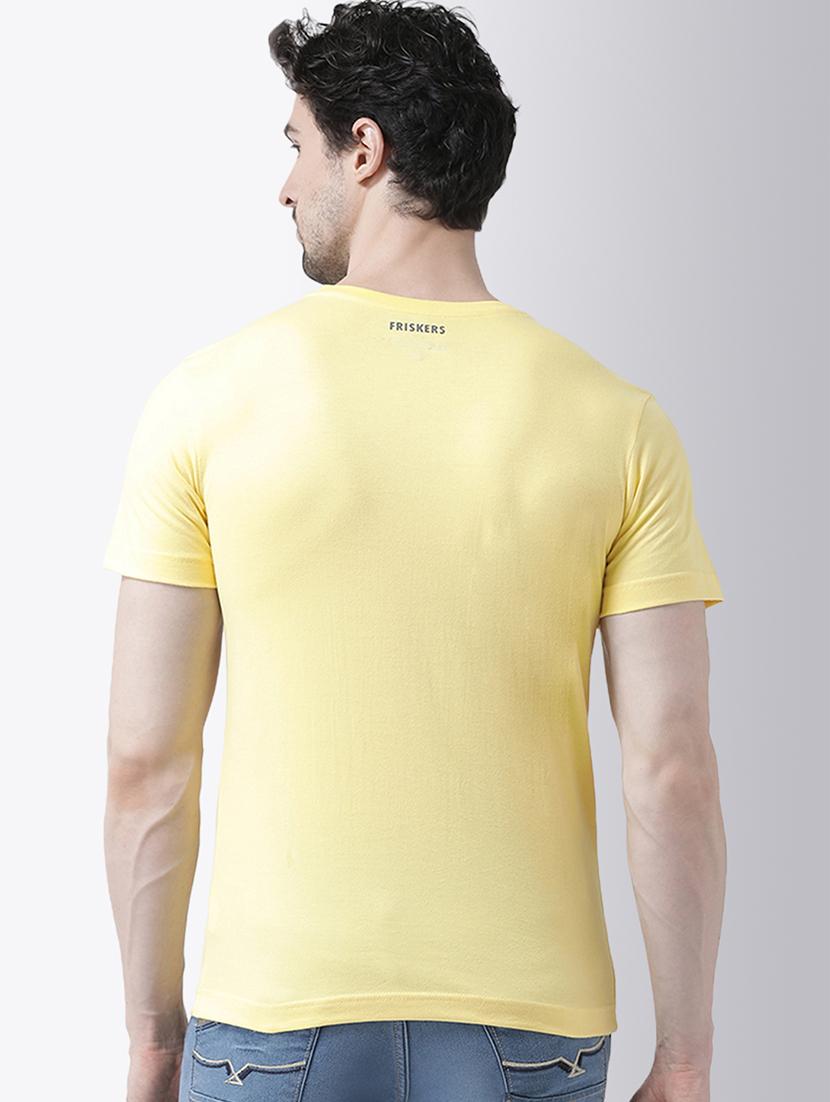 yellow chest print t-shirt - 17275146 - Zoom Image - 3