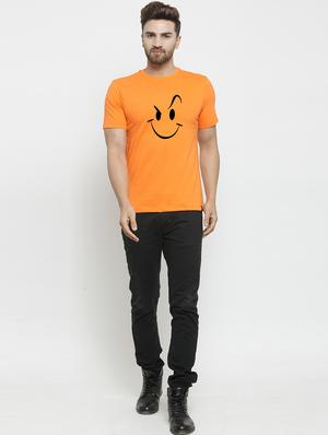 orange chest print t-shirt - 17275147 - Standard Image - 4