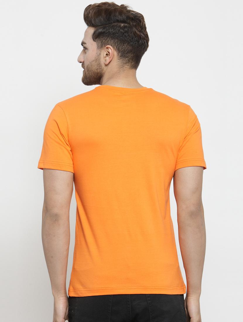orange chest print t-shirt - 17275147 - Zoom Image - 3