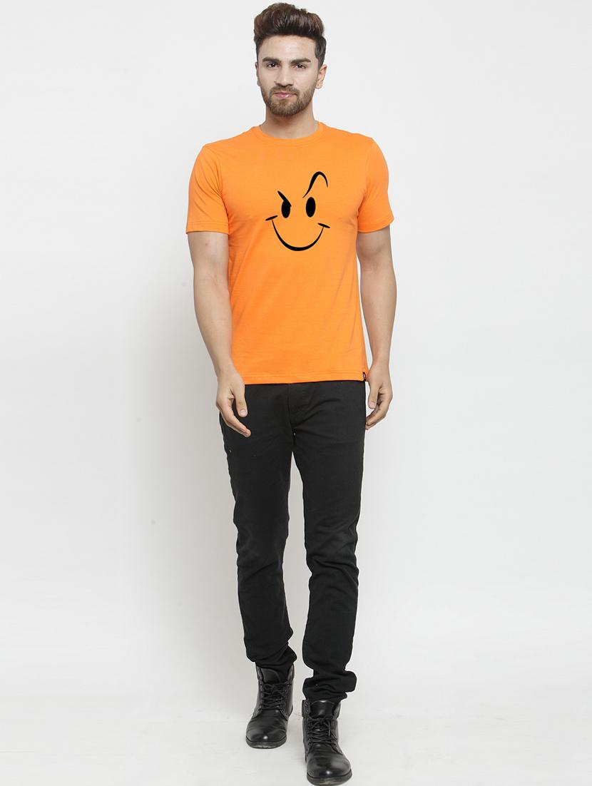 orange chest print t-shirt - 17275147 - Zoom Image - 4