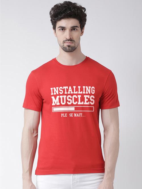red chest print t-shirt - 17275157 - Very Small Image - 1
