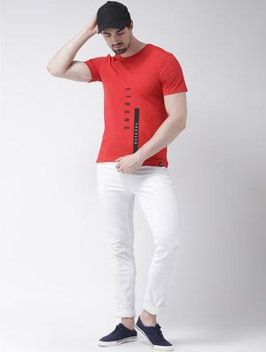 red front print t-shirt - 17275163 - Standard Image - 4