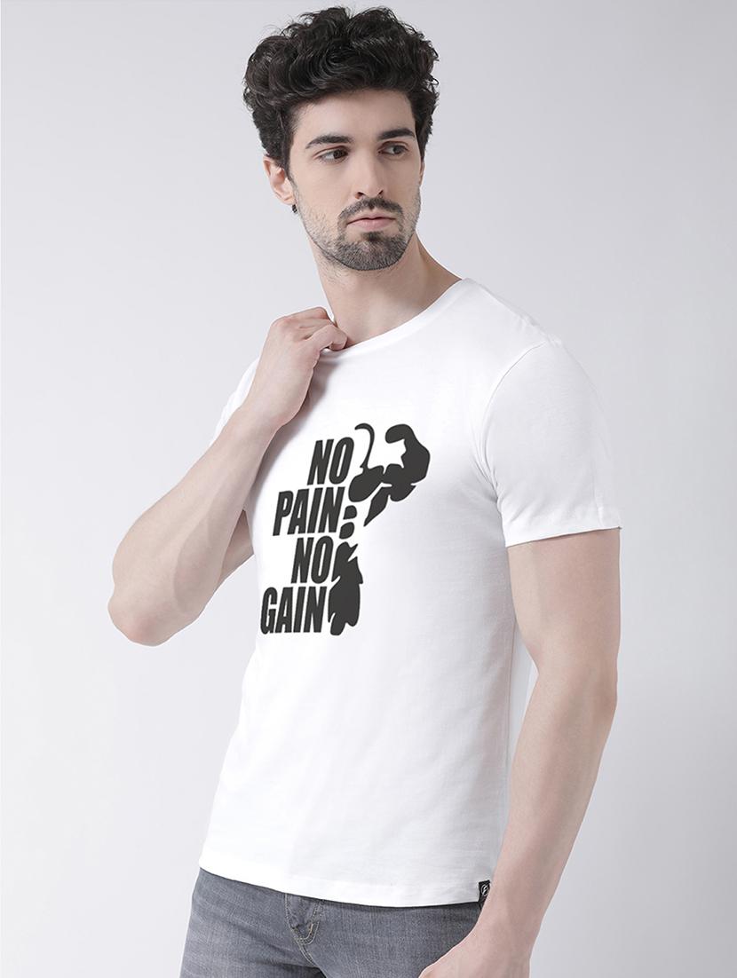 white chest print t-shirt - 17275167 - Zoom Image - 2