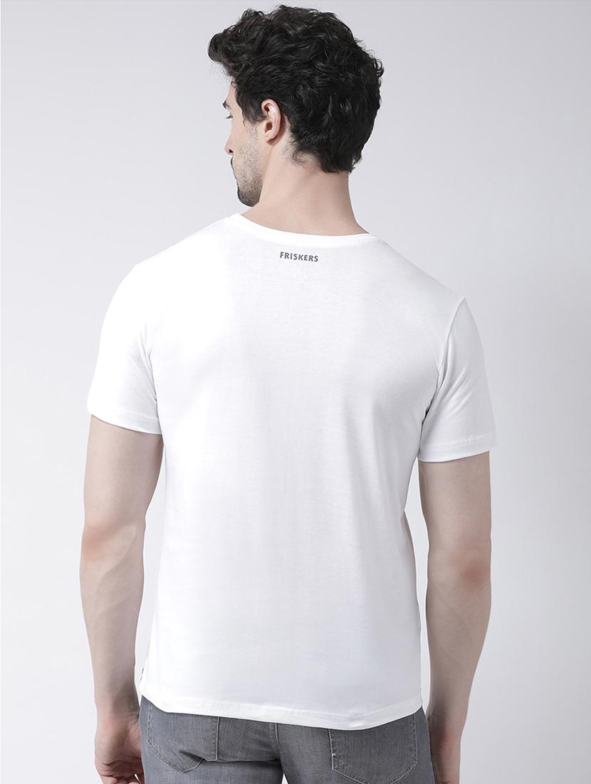 white chest print t-shirt - 17275167 - Zoom Image - 3