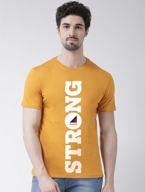 mustard front print t-shirt - 17275169 - Very Small Image - 1