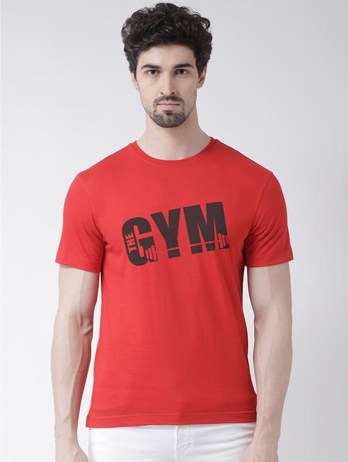 red chest print t-shirt - 17275170 - Standard Image - 1