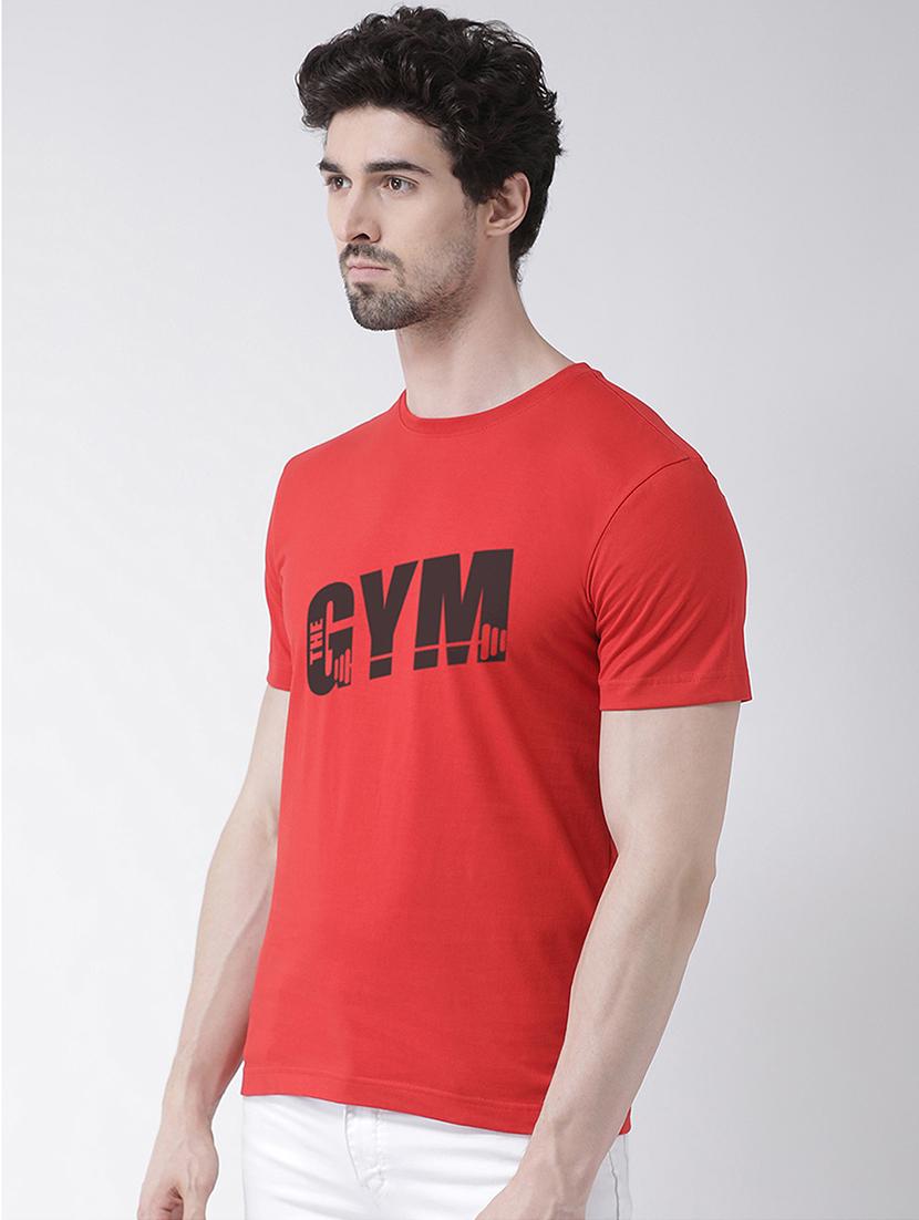 red chest print t-shirt - 17275170 - Zoom Image - 2
