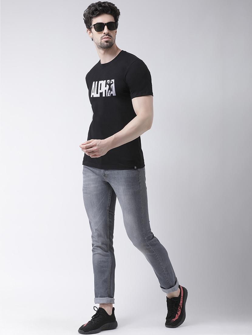 black chest print t-shirt - 17275171 - Zoom Image - 4