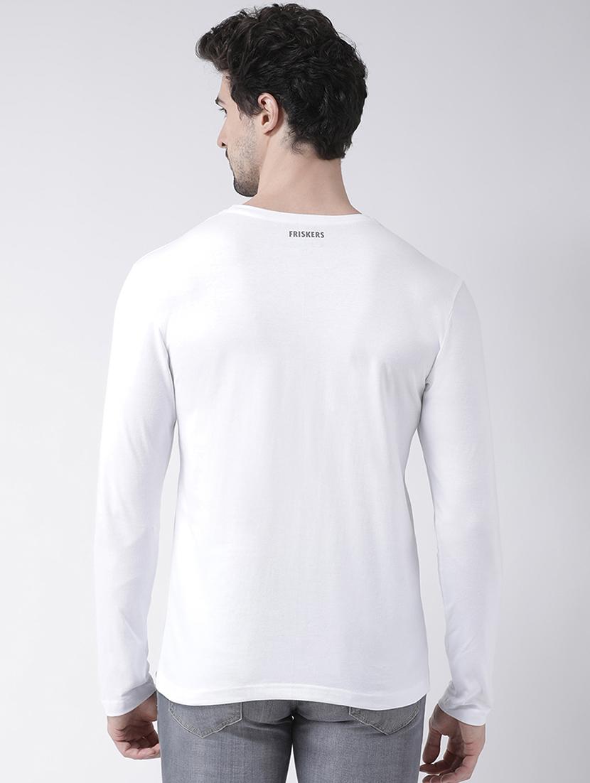 white chest print t-shirt - 17275185 - Zoom Image - 3