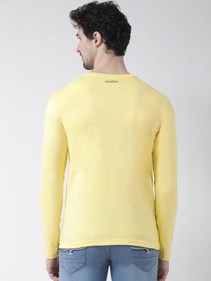 yellow chest print t-shirt - 17275186 - Standard Image - 3