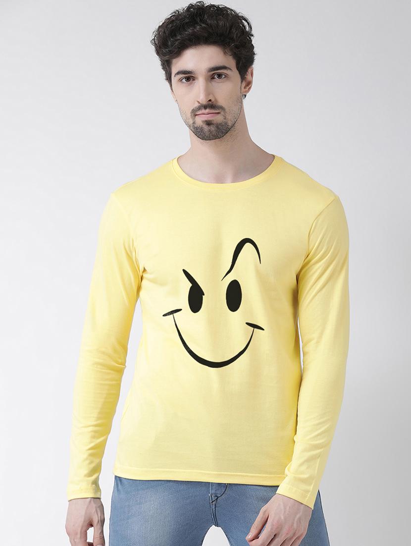 yellow chest print t-shirt - 17275186 - Zoom Image - 1