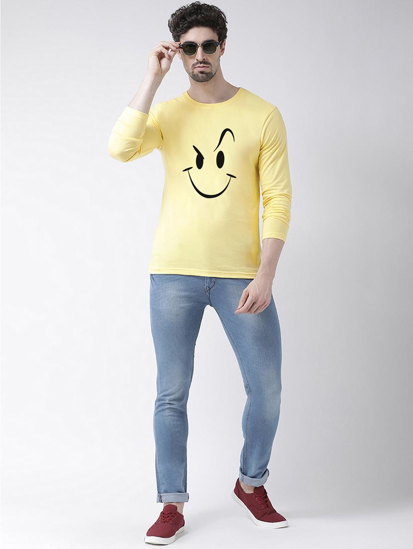 yellow chest print t-shirt - 17275186 - Zoom Image - 4