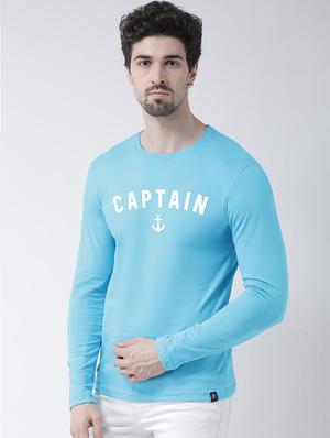 light blue chest print t-shirt - 17275194 - Standard Image - 2