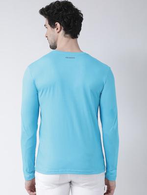 light blue chest print t-shirt - 17275194 - Standard Image - 3