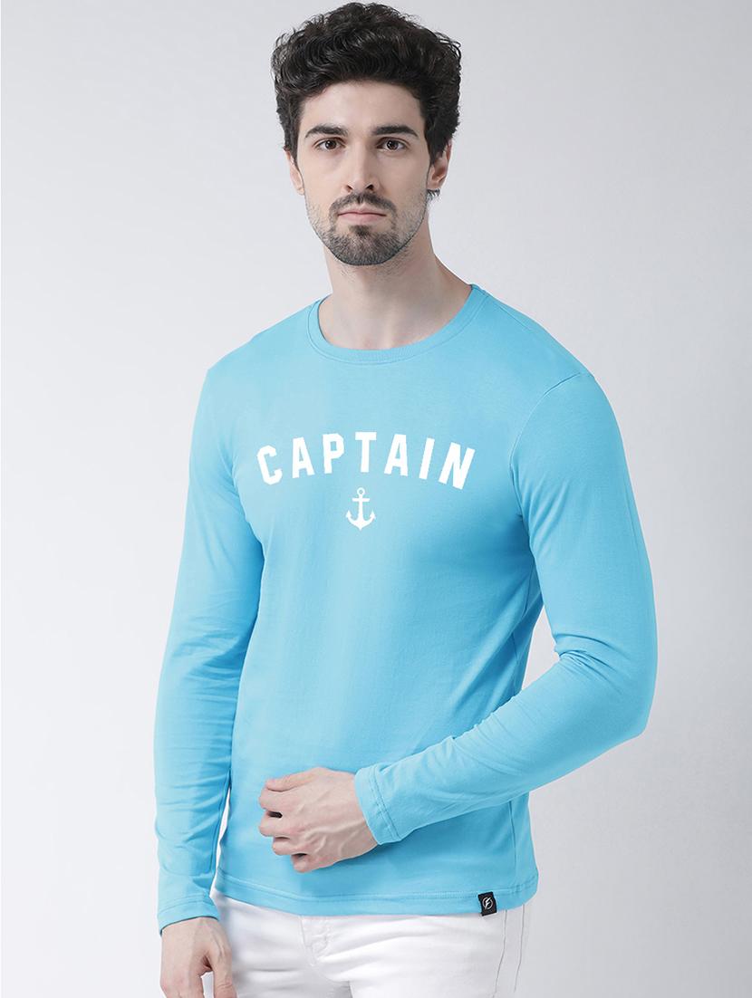 light blue chest print t-shirt - 17275194 - Zoom Image - 2