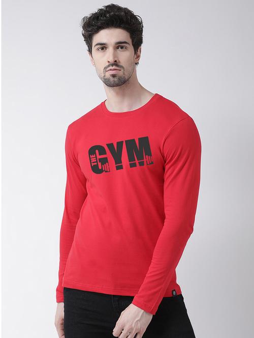 red chest print t-shirt - 17275209 - Standard Image - 1
