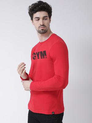 red chest print t-shirt - 17275209 - Standard Image - 2