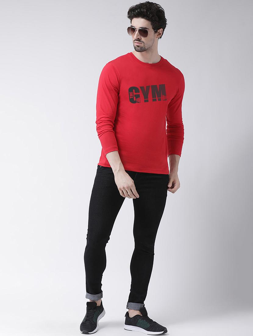 red chest print t-shirt - 17275209 - Zoom Image - 4