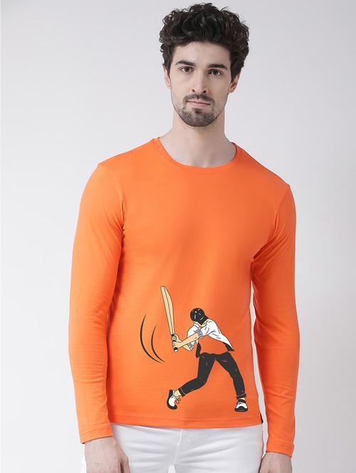 orange front print t-shirt - 17275213 - Very Small Image - 1