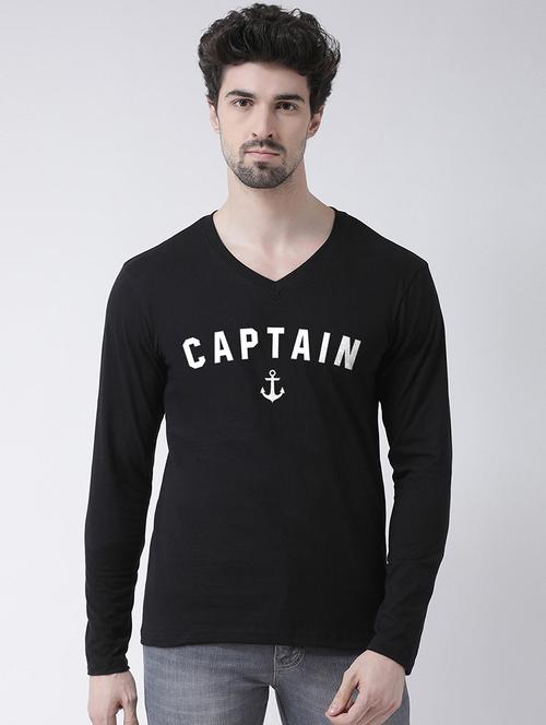 black chest print t-shirt - 17275231 - Very Small Image - 1