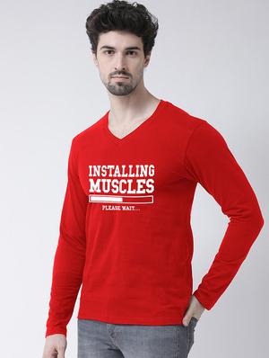 red chest print t-shirt - 17275235 - Standard Image - 2