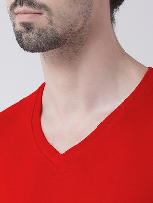 red chest print t-shirt - 17275235 - Standard Image - 5
