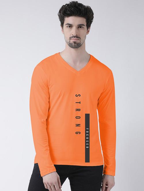 orange front print t-shirt - 17275242 - Very Small Image - 1