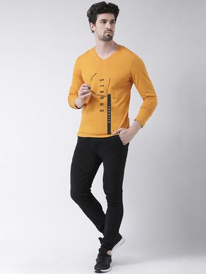mustard front print t-shirt - 17275243 - Standard Image - 4