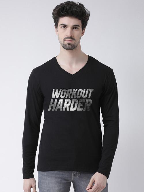 black chest print t-shirt - 17275246 - Very Small Image - 1