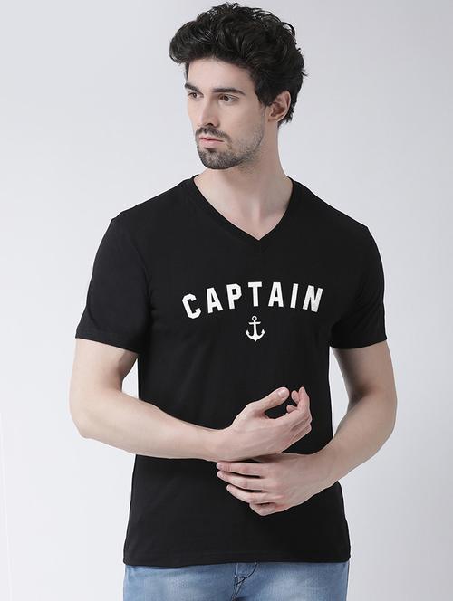 black chest print t-shirt - 17275271 - Very Small Image - 1
