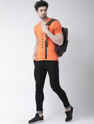 orange front print t-shirt - 17275282 - Standard Image - 4
