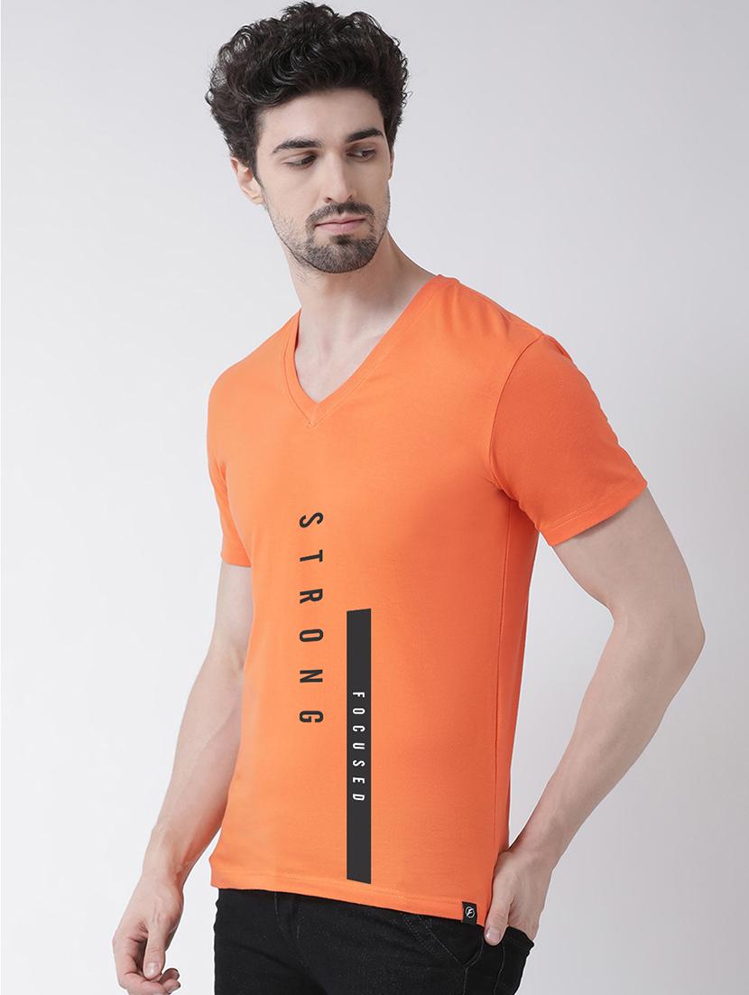 orange front print t-shirt - 17275282 - Zoom Image - 2