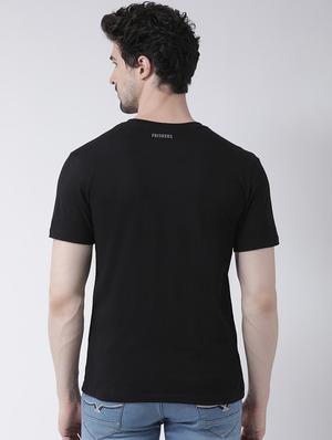 black chest print t-shirt - 17275284 - Standard Image - 3